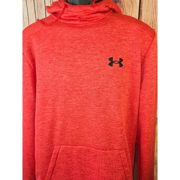Under Armour Mens Red Sweatshirt Hoodie Medium Loose Fit - Picture 3 of 7